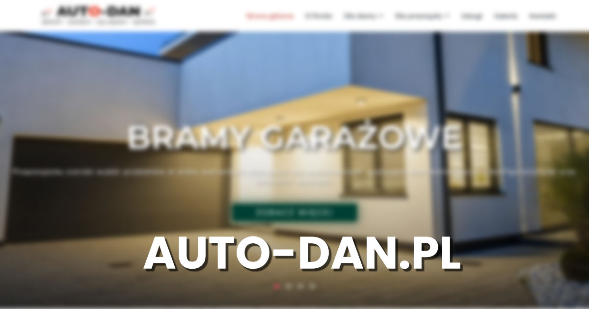 Realizacja dla firmy AUTO-DAN z Nieporętu koło Warszawy.Wdrożenie serwisu z prezentacją oferowanych usług