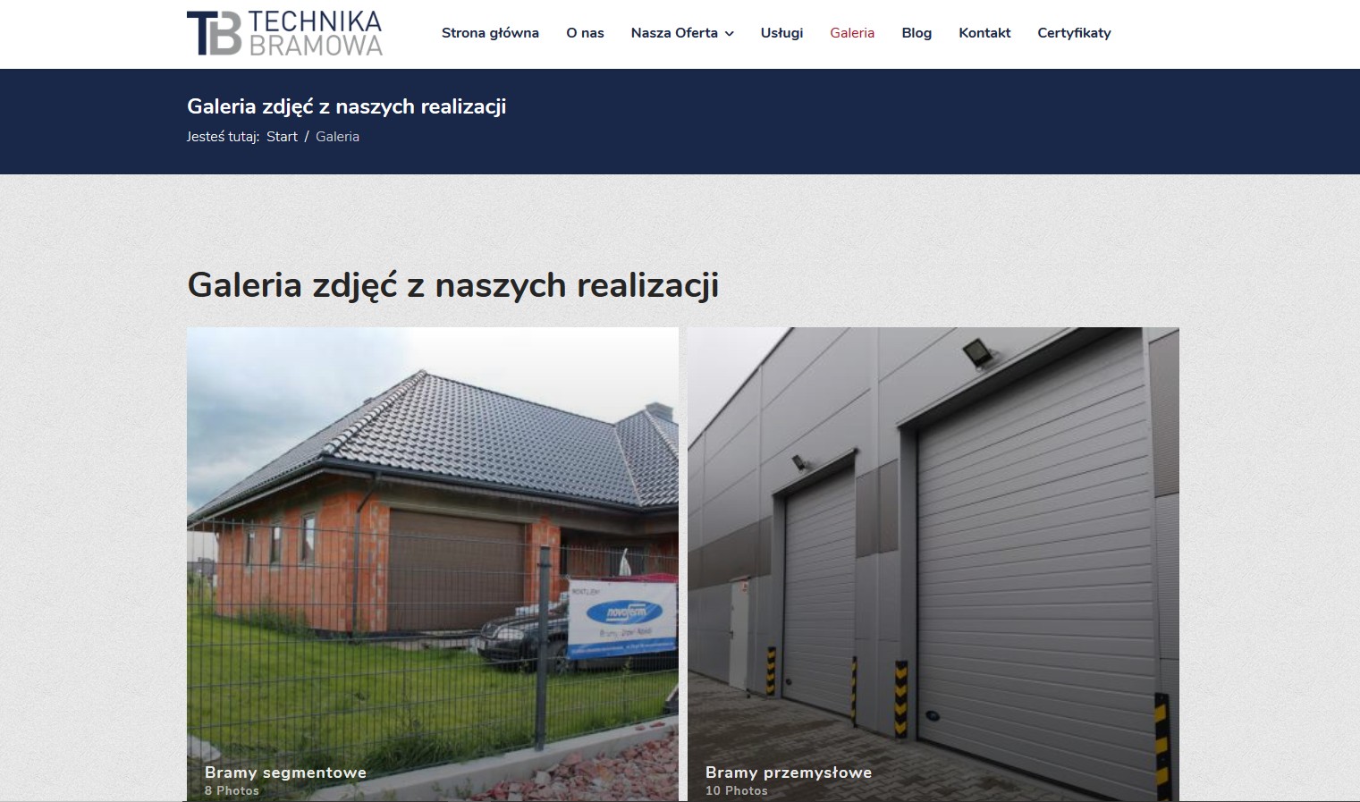 Nowe wdrożenie dla klienta z Olsztyna, dla firmy Technika Bramowa Wojciech Deoniziak . Strona responsywna czyli w 100% przystosowana do urządzeń mobilnych